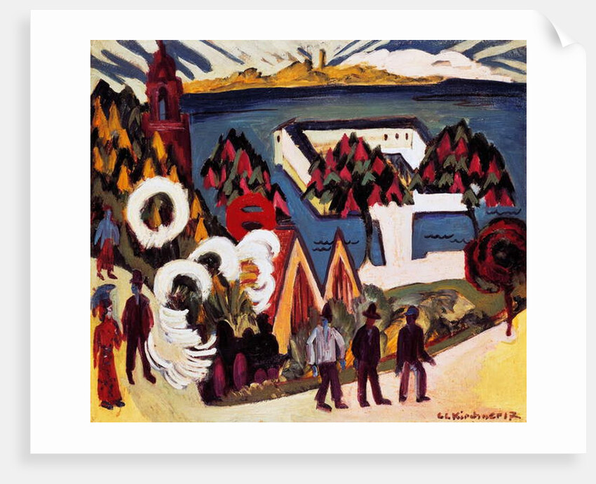 View of Lake Constance at Kreuzlingen, 1917 by Ernst Ludwig Kirchner