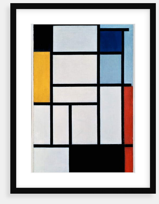 Composition with red, black, yellow, blue and grey, 1921 by Piet Mondrian