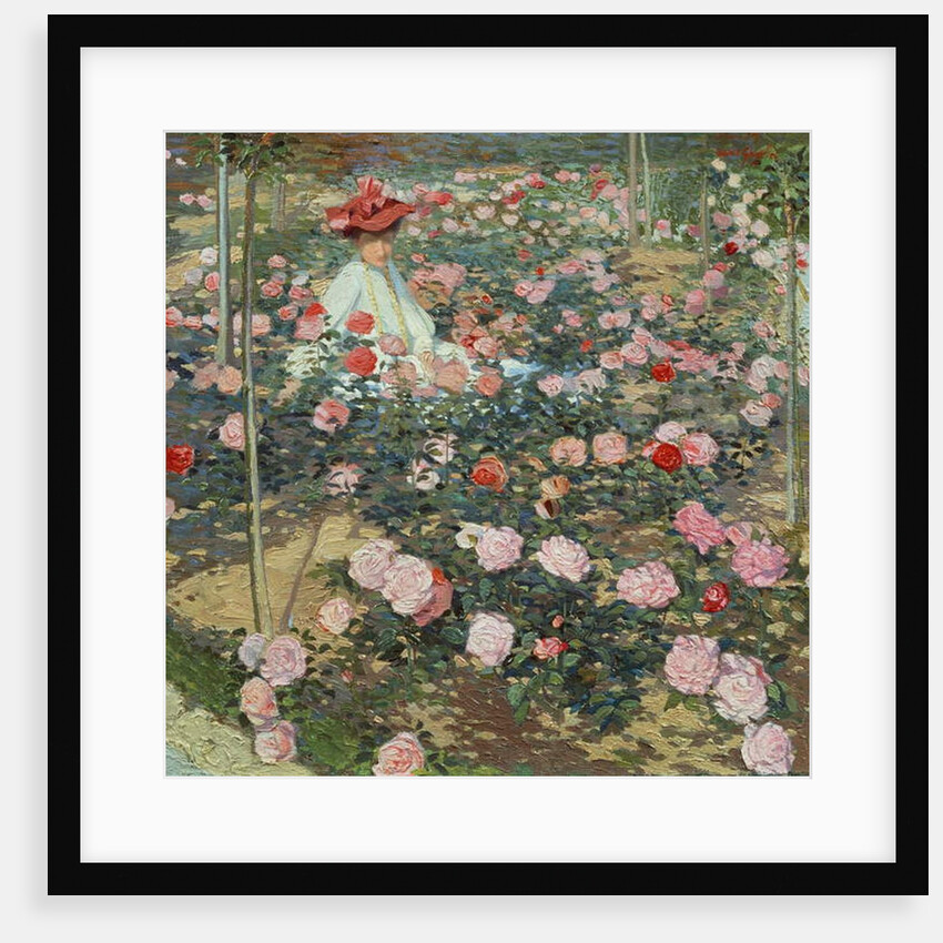 Mrs Ojetti in the rose garden, 1907 by Oscar Ghiglia