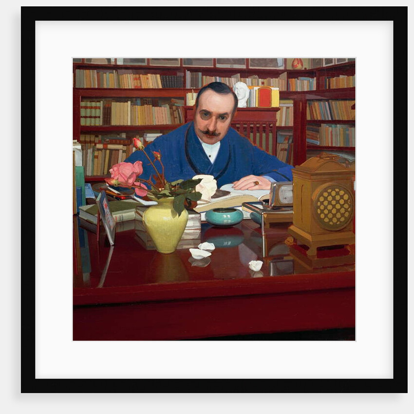 The writer and art critic Ugo Ojetti in the study, 1909-1910, by Oscar Ghiglia by Oscar Ghiglia