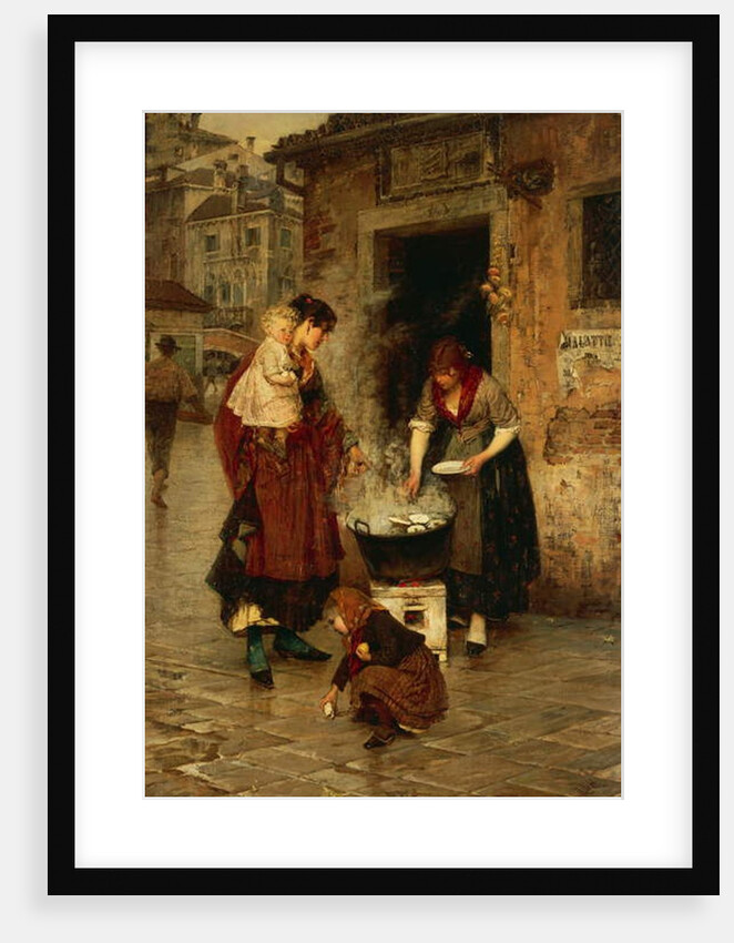 Clam seller in Venice, by Alessandro Milesi by Alessandro Milesi