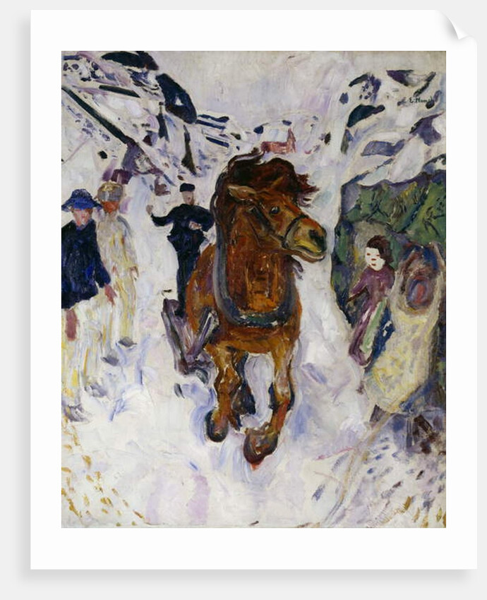 Galloping horse, 1910, by Edvard Munch. Norway, 20th century. by Edvard Munch