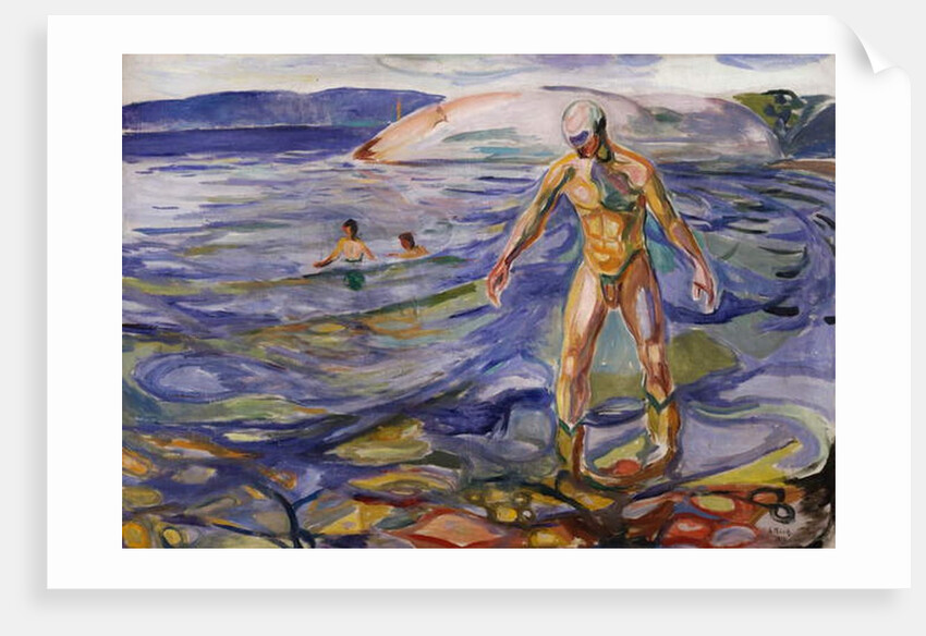 Bathing man, 1918 by Edvard Munch