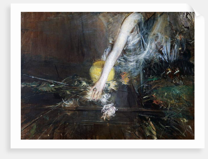 Arm with flower vase, ca 1910 by Giovanni Boldini