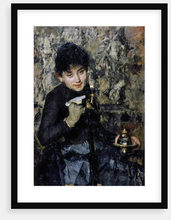 Woman with inkwell, ca 1875 by Antonio Mancini