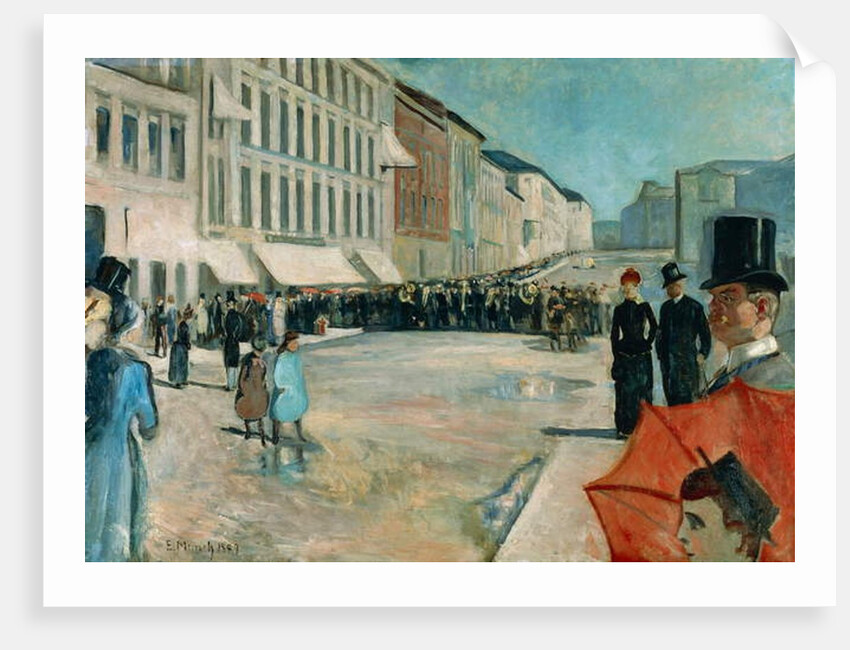Music on Karl Johan Street, 1889 by Edvard Munch
