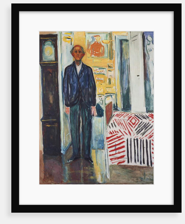 Self-portrait, Between the Clock and the Bed, 1940-1942 by Edvard Munch
