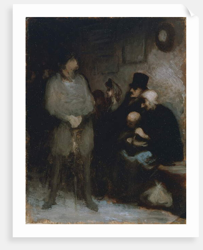 The waiting room, 1850 by Honore Daumier