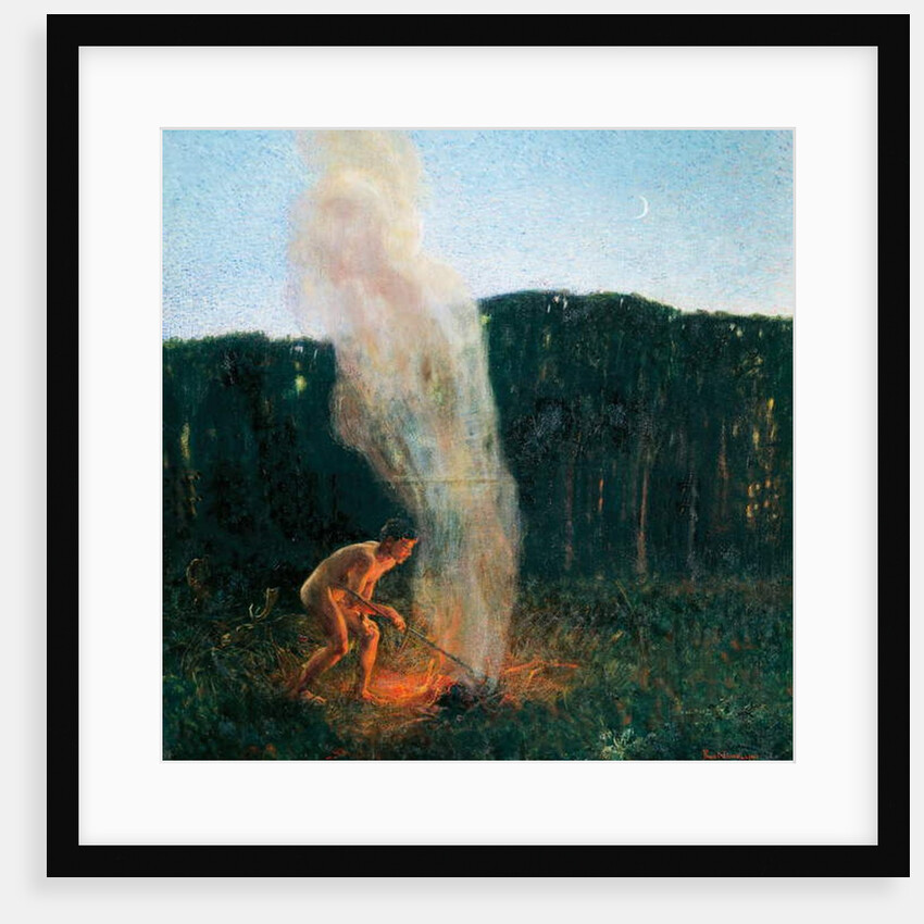 Column of smoke, 1900, by Plinio Nomellini by Plinio Nomellini