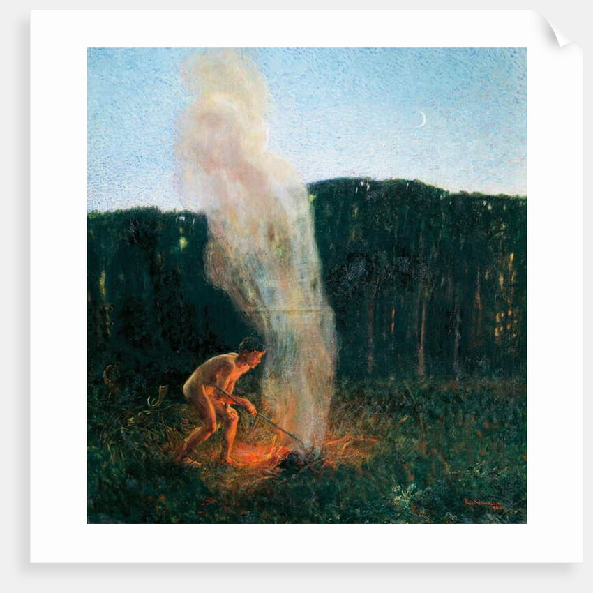 Column of smoke, 1900, by Plinio Nomellini by Plinio Nomellini