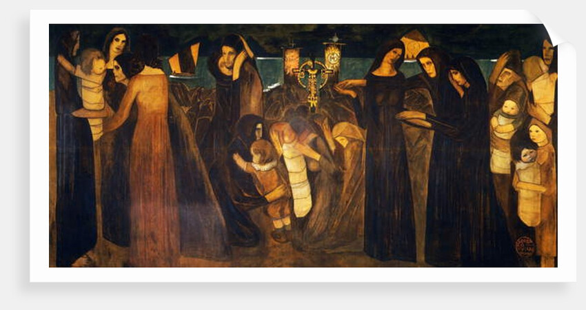 The blessing of dead at sea, 1914-1916, by Lorenzo Viani by Lorenzo Viani