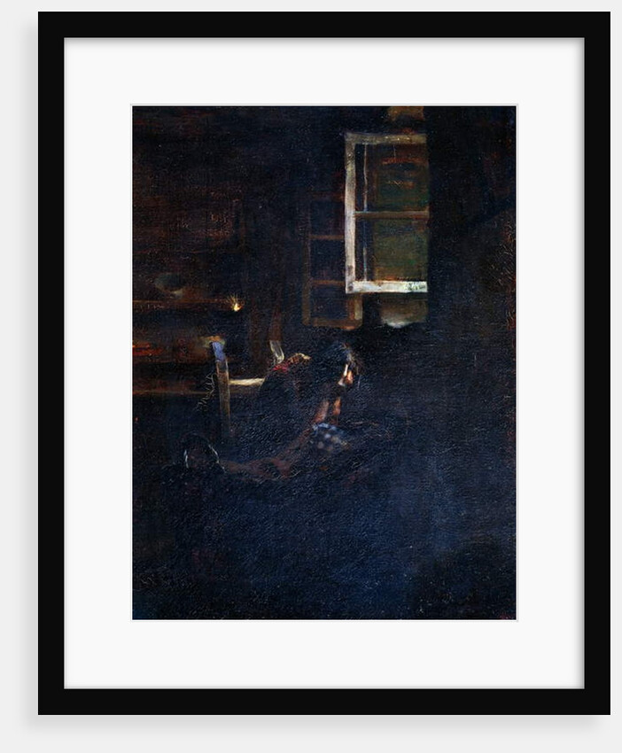 Empty cradle, 1881, by Giovanni Segantini by Giovanni Segantini