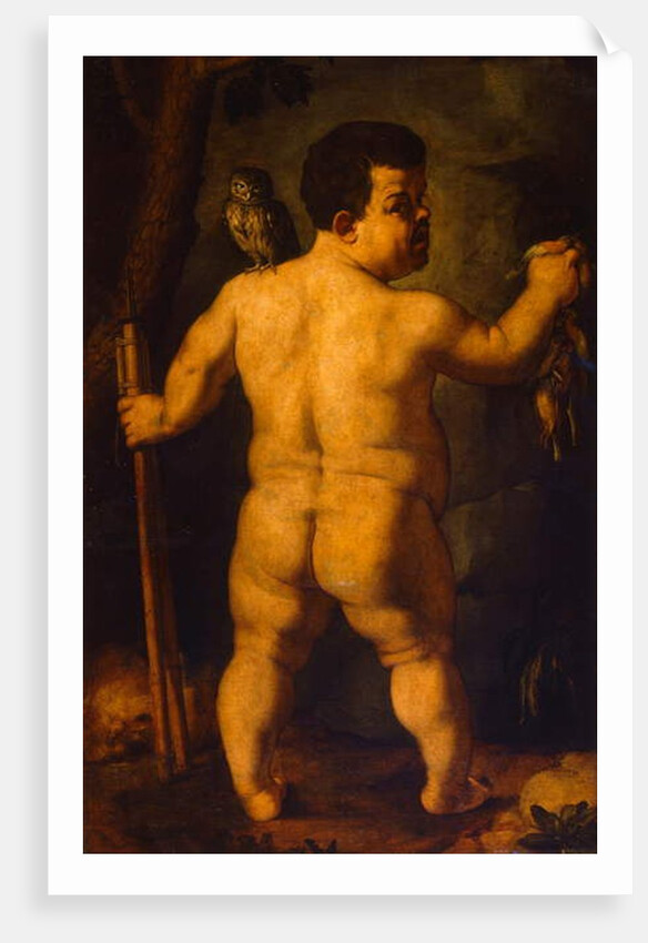 Double portrait of the dwarf Morgante: full view from behind by Agnolo di Cosimo Bronzino