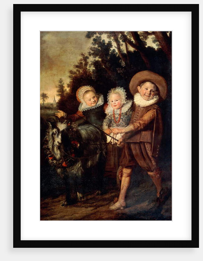 Three children with goat cart, c.1620 by Frans Hals