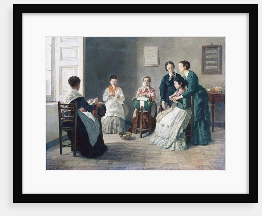 School for blind lace makers, 1872 by Gioacchino Toma