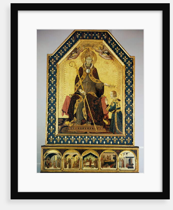 Saint Louis Bishop of Toulouse crowning his brother Robert of Anjou, King of Naples, 1317, altarpiece by Simone Martini by Simone Martini
