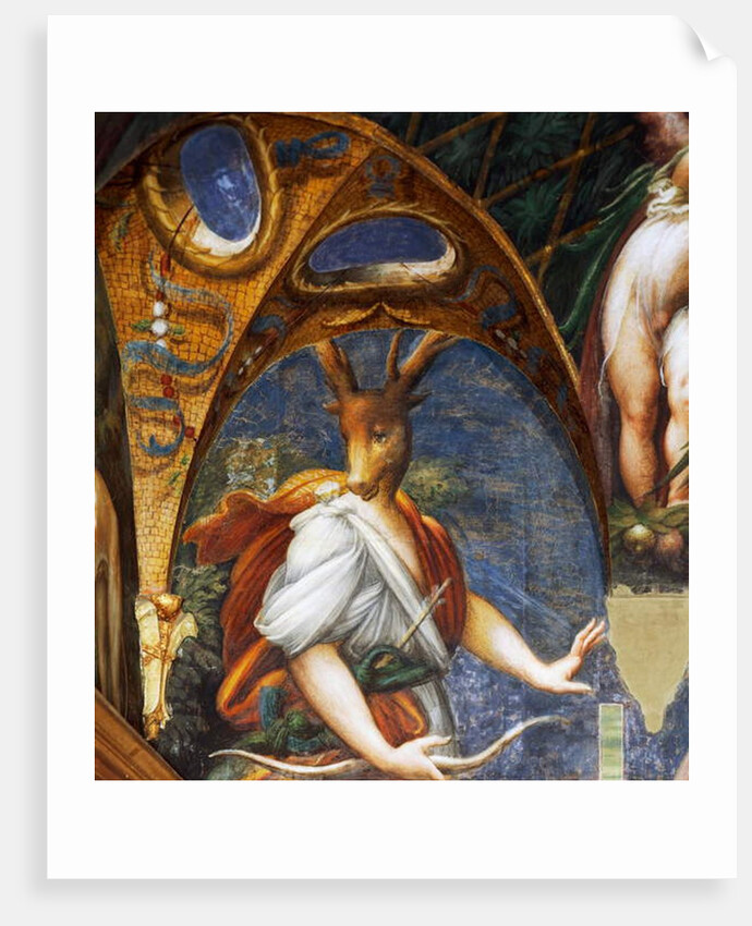 Actaeon turned into stag by Diana by Parmigianino