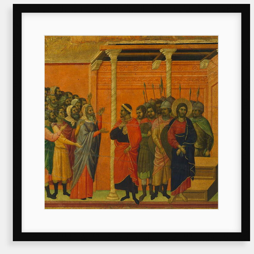 Altarpiece: Christ accused by the Pharisees by Duccio di Buoninsegna