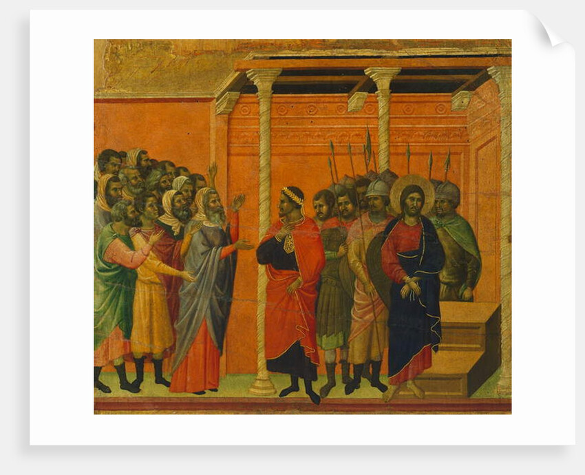 Altarpiece: Christ accused by the Pharisees by Duccio di Buoninsegna