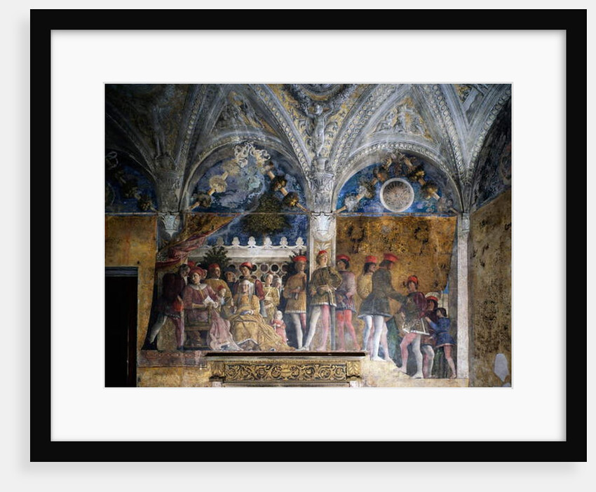 Ludovico Gonzaga, Marsilio Andreasi, Barbara of Brandenburg with her daughter Paula and Rodolfo Gonzaga, 1465-1474 by Andrea Mantegna