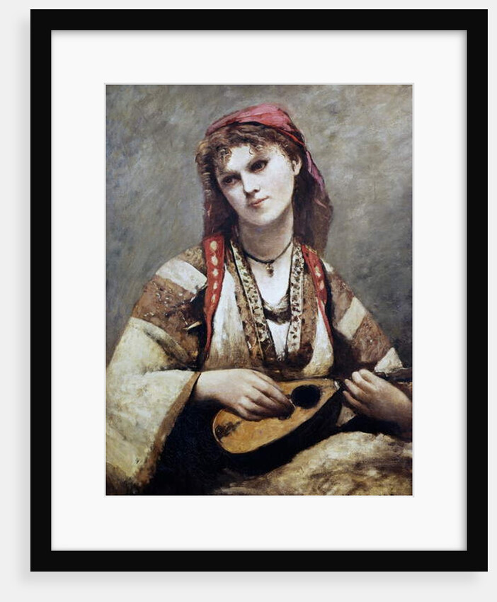 Portrait of Christine Nilson, or The Bohemian with a Mandolin, 1874 by Jean Baptiste Camille Corot