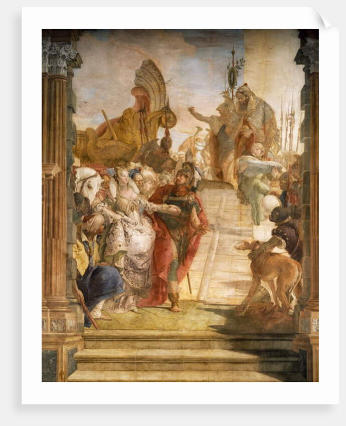 The Meeting of Marc Anthony and Cleopatra, detail, 1746-1747 by Simone II Baschenis