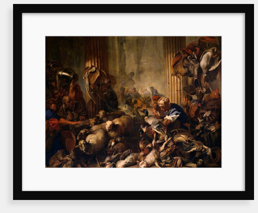 Christ driving traders from Temple, 1645-1655 by Giovanni Benedetto Castiglione