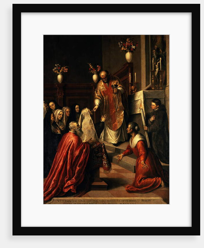 Pasquale Cicogna hearing Mass by Palma Il Giovane