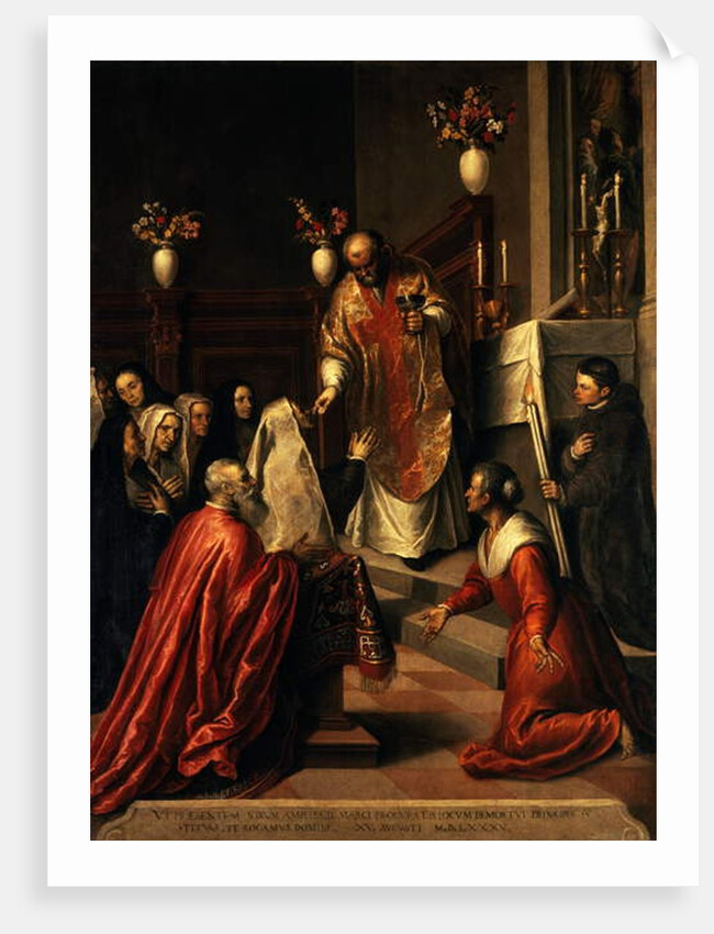 Pasquale Cicogna hearing Mass by Palma Il Giovane