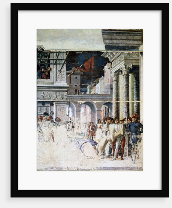 Transportation of Saint Christopher beheaded body by Andrea Mantegna