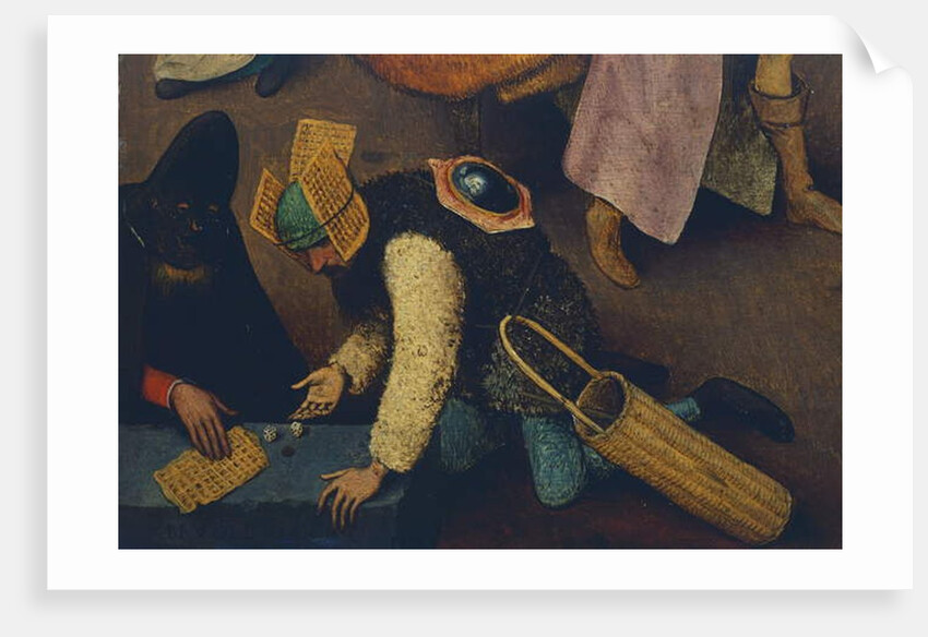 Dice players, detail from Fight between Carnival and Lent, 1559 by Pieter the Elder Bruegel