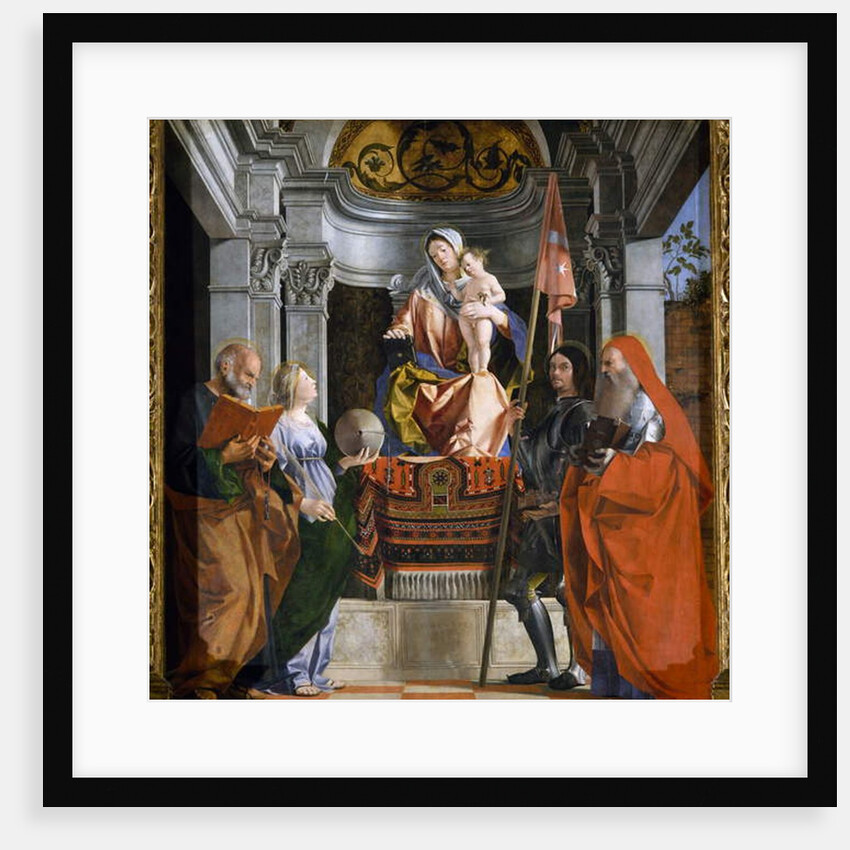 Madonna with Child and Saints, detail from Santa Cristina al Tiverone Altarpiece, 1505 by Lorenzo Lotto