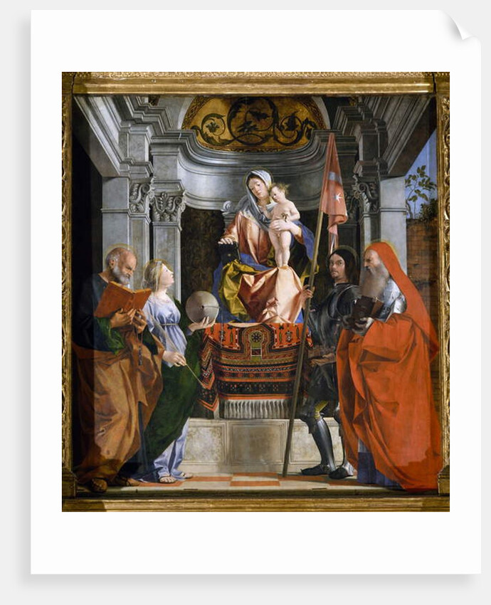 Madonna with Child and Saints, detail from Santa Cristina al Tiverone Altarpiece, 1505 by Lorenzo Lotto