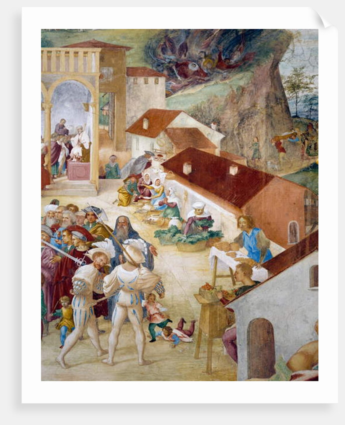 Soldiers, common people and market by Lorenzo Lotto