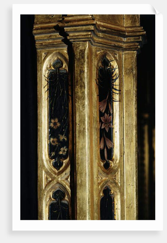 Adoration of the Magi detail of frame, 1423 by Gentile da Fabriano