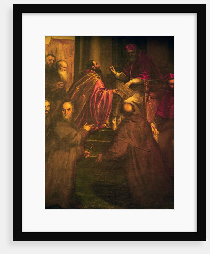 Paul IV delivering the Papal brief of the founding of the Order of the Crucifers, 1589-1590 by Palma Il Giovane (1548-1628)