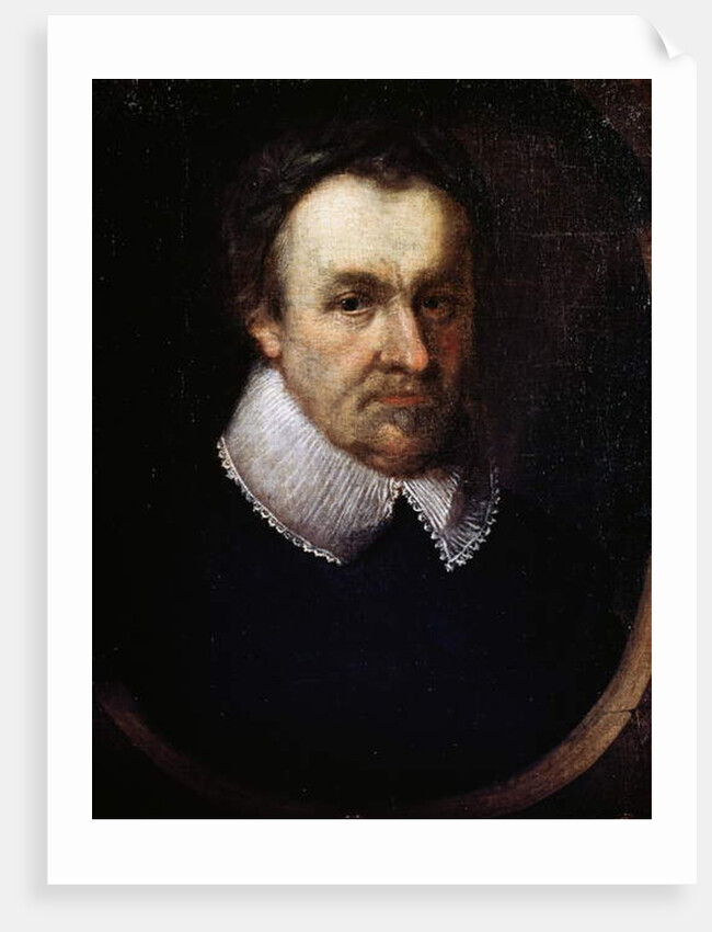 Portrait of Michael Drayton, English poet and playwright, 1628 by English School