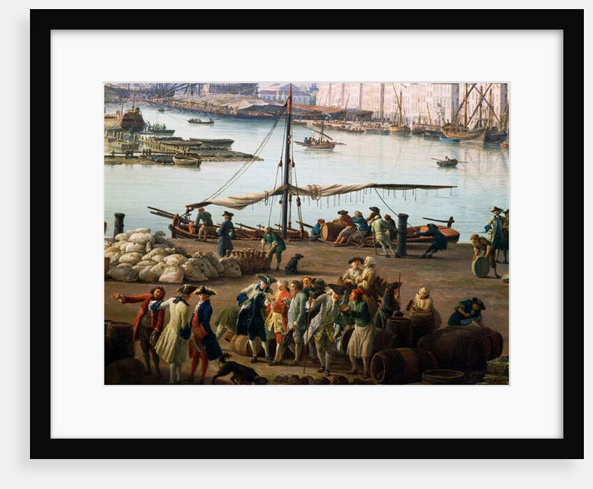 Third view of Toulon, view of old port from the side of the food stores, detail by Claude Joseph Vernet