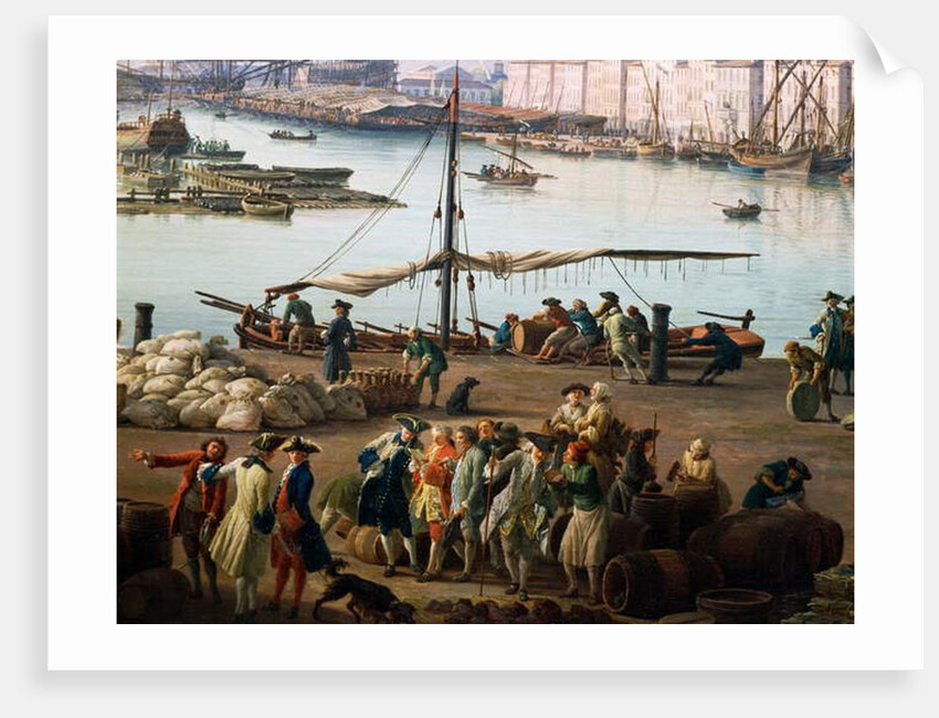 Third view of Toulon, view of old port from the side of the food stores, detail by Claude Joseph Vernet