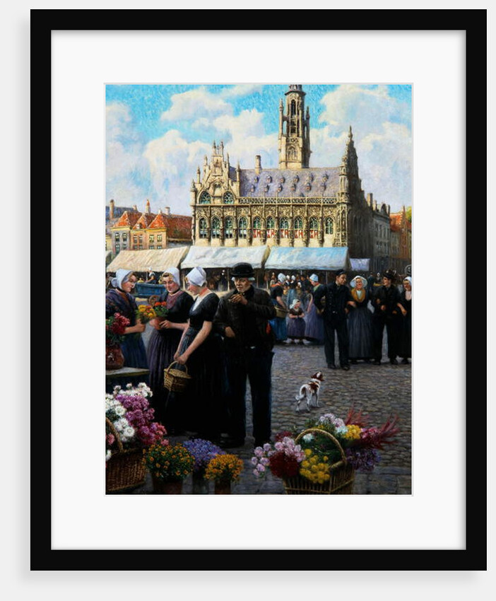 The flower market in Middelburg by Henri Houben