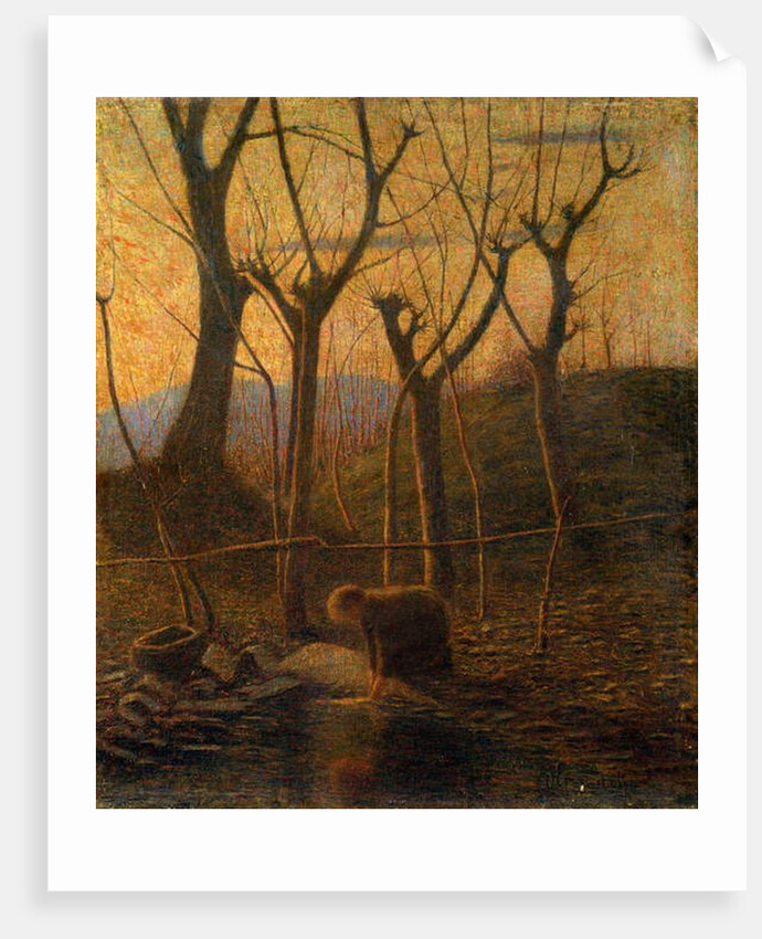 The warm stream or The washerwoman, 1920 by Vittore Grubicy de Dragon