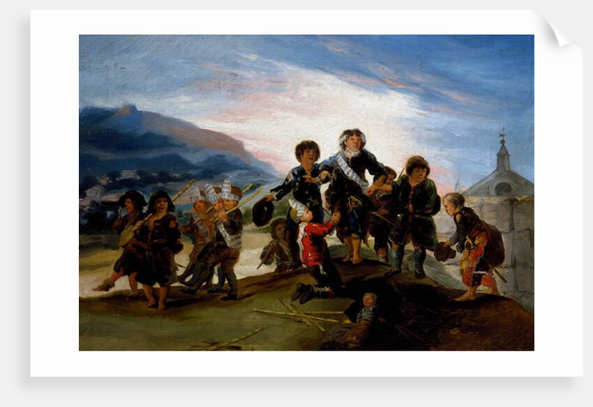 Children playing at soldiers, 1785-1786 by Francisco Jose de Goya y Lucientes