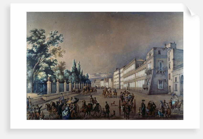 Chiaia's Riviera and Villa Reale by Consalvo Carelli