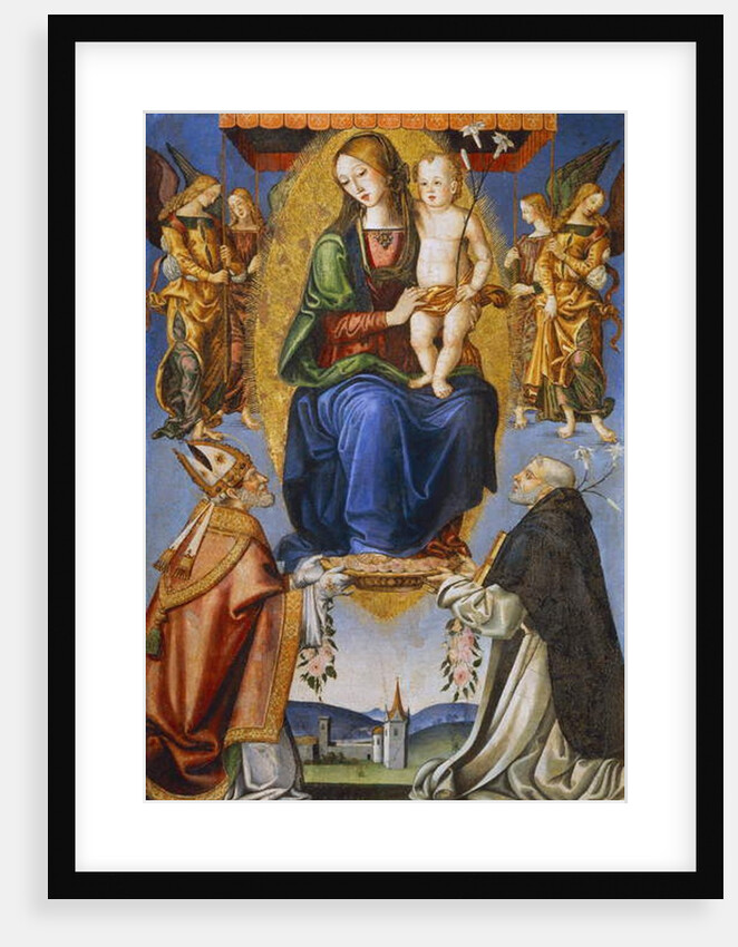 Madonna and Child with St Severino and Dominic by Bernardino di Mariotto