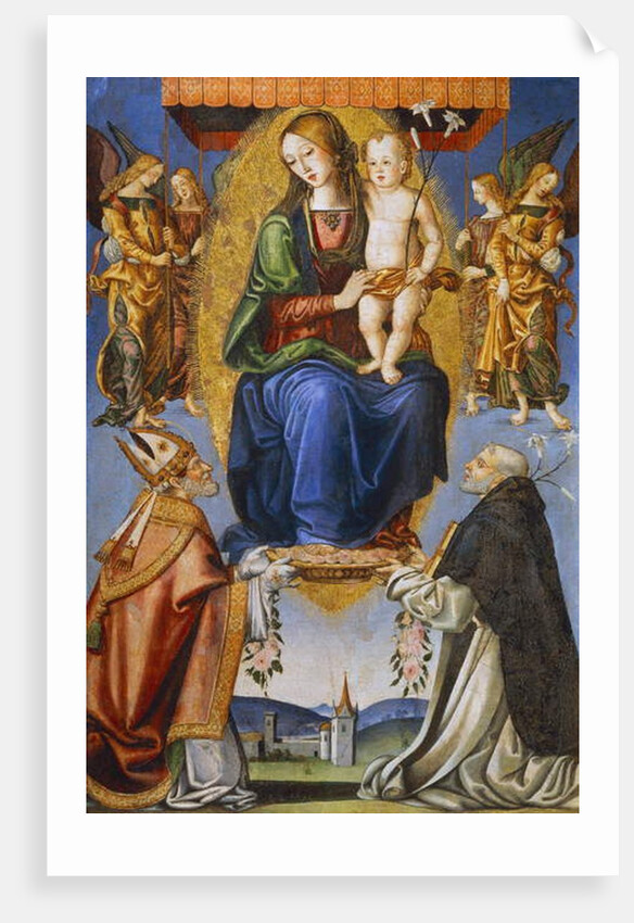 Madonna and Child with St Severino and Dominic by Bernardino di Mariotto