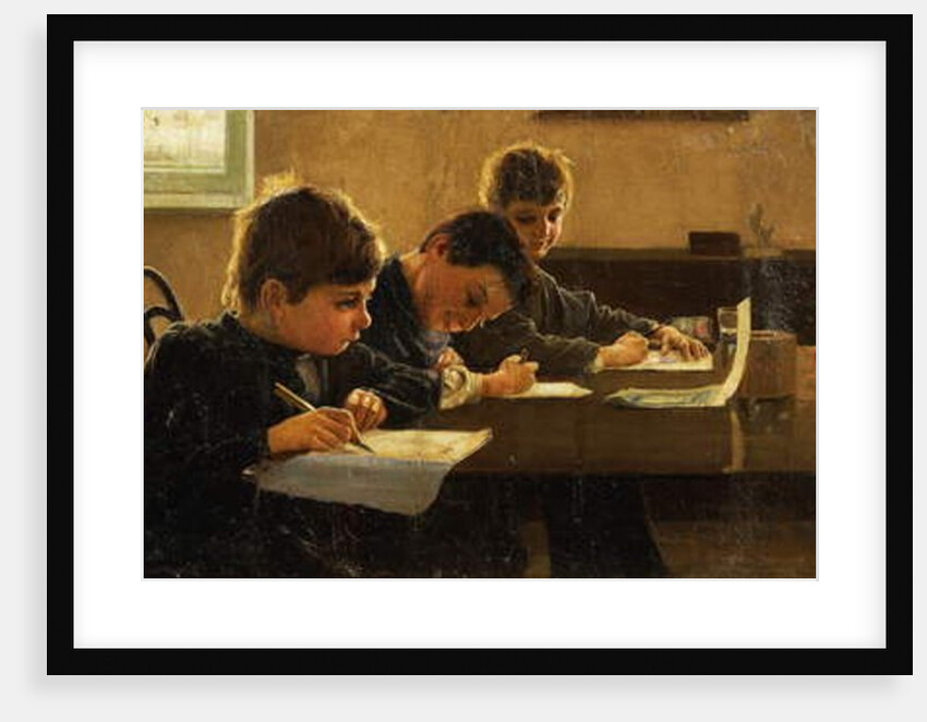 A lesson, 1891 by Sergei Kostenko