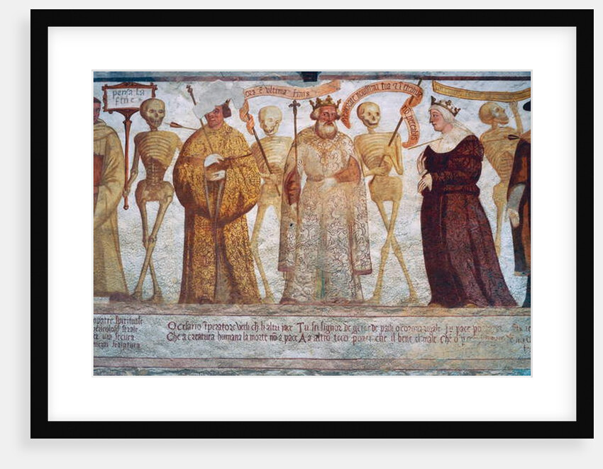 Death with the Emperor, the King and the Queen by Simone II Baschenis