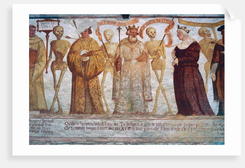 Death with the Emperor, the King and the Queen by Simone II Baschenis