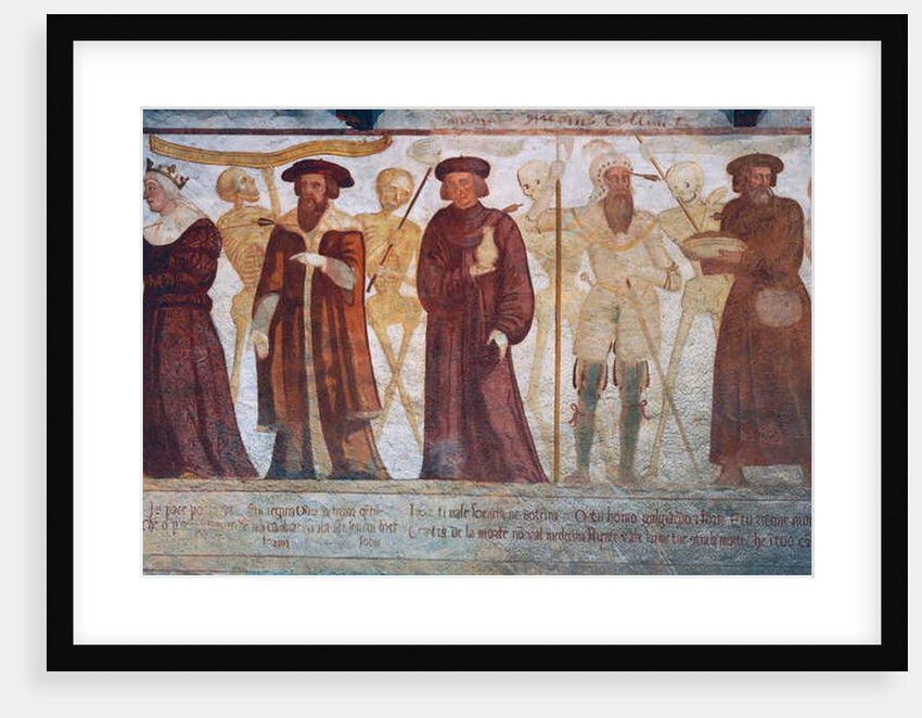 Death with the Queen, the Duke, the Doctor and the rich miser by Simone II Baschenis
