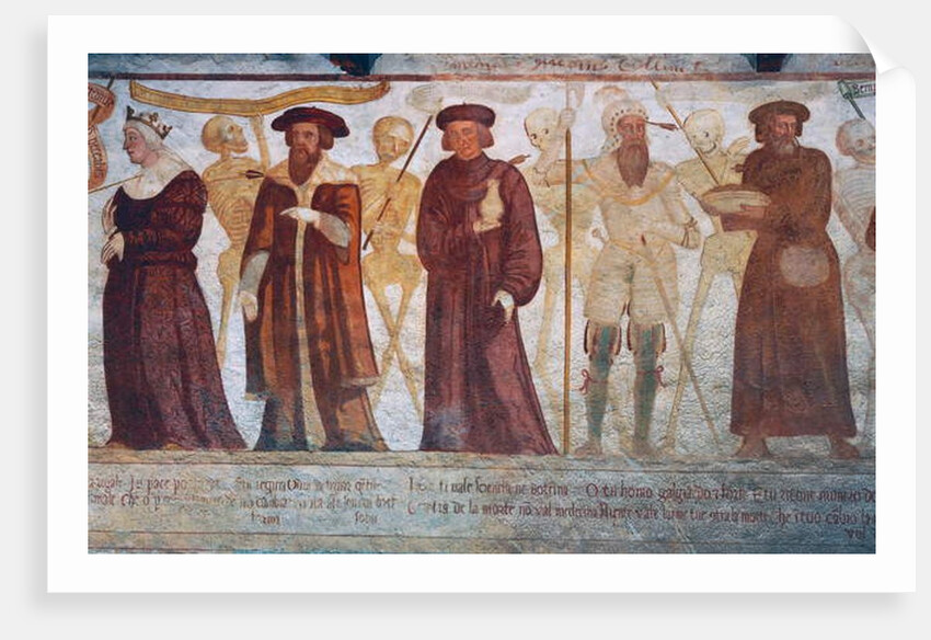 Death with the Queen, the Duke, the Doctor and the rich miser by Simone II Baschenis